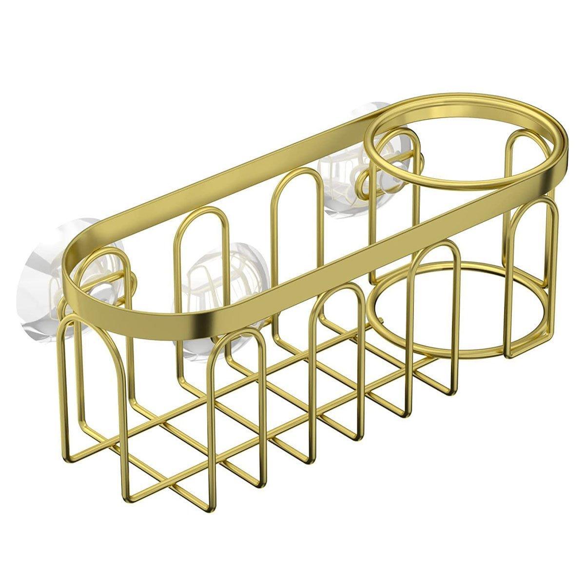 Punch Free Kitchen Sponge Brush Drain Rack Utensil Holder Suction Sink Storage