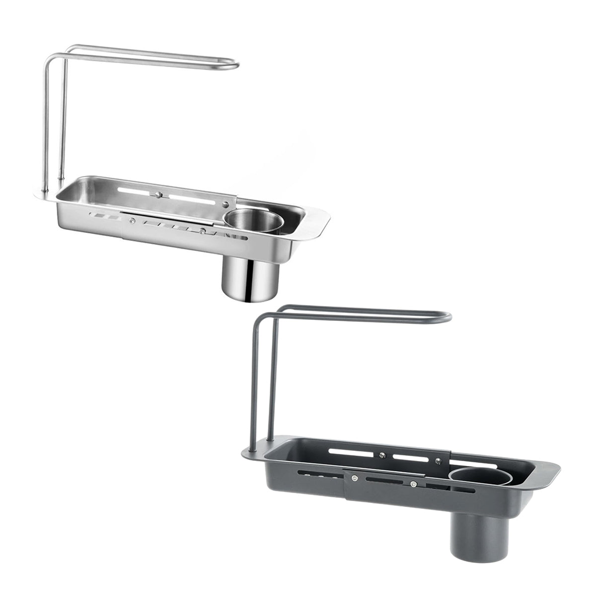 Retractable Kitchen Sink Draining Rack Water Filter Basket Storage Shelf Home - Grey