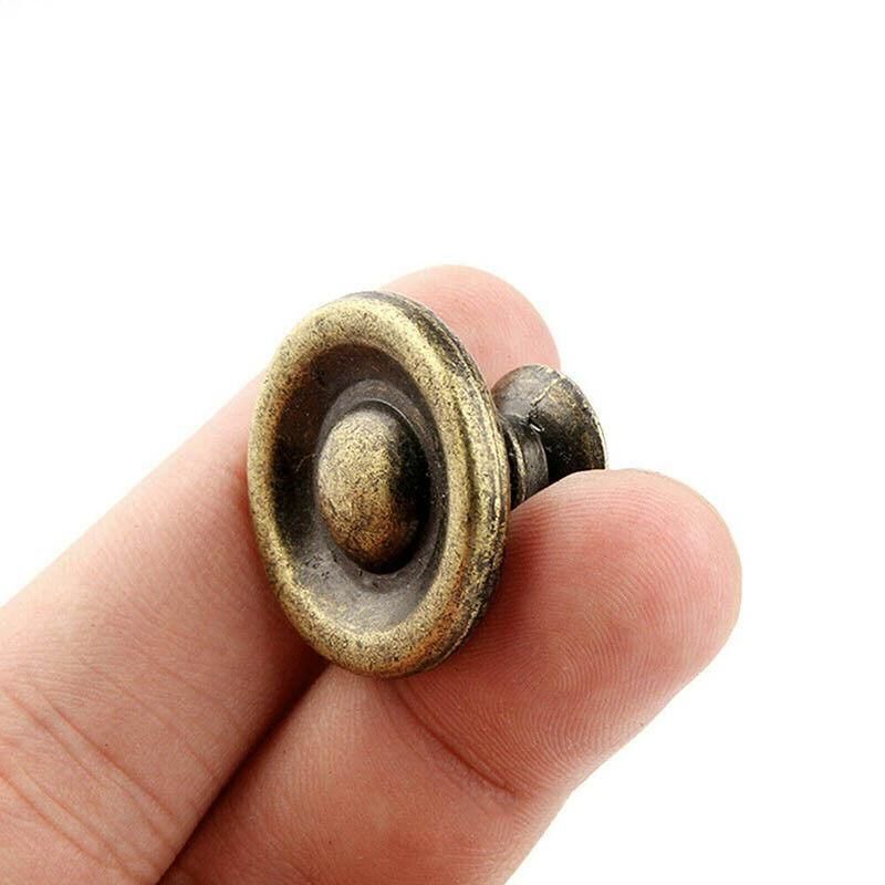 10/20/40Pcs Antique Brass Drawer Knobs Vintage Cabinet Handles Cupboard Pulls - 10PCS