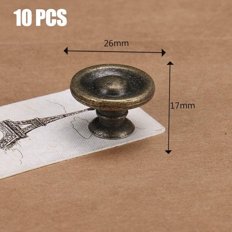 10/20/40Pcs Antique Brass Drawer Knobs Vintage Cabinet Handles Cupboard Pulls - 10PCS