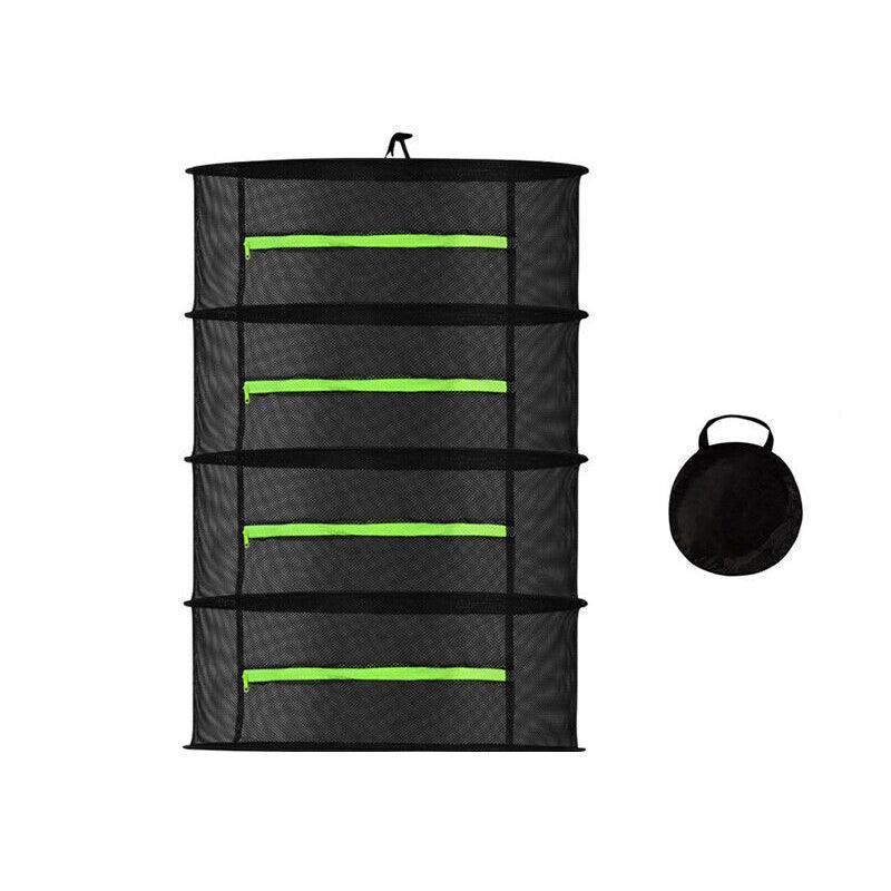 2-8 Tier Drying Net Large Shelf Hydroponic Hanging Grow Herb Plant Dry - 6 Layers