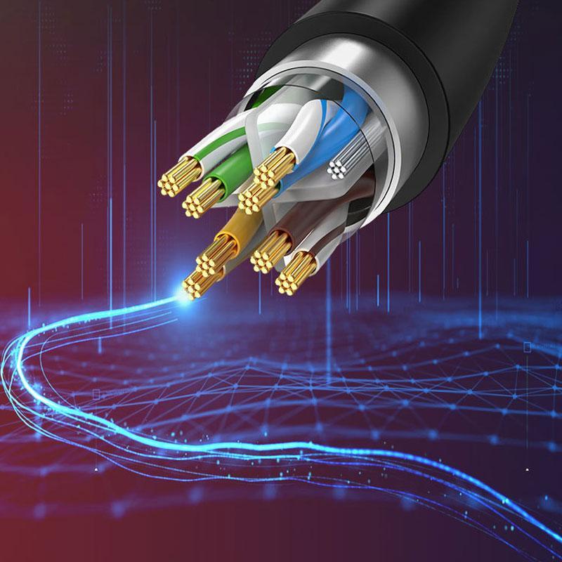 Jasoz Network Lan Cat7 Rj45 Cord Ethernet Shielded Cable Patch Lead 1-10M - 1 m