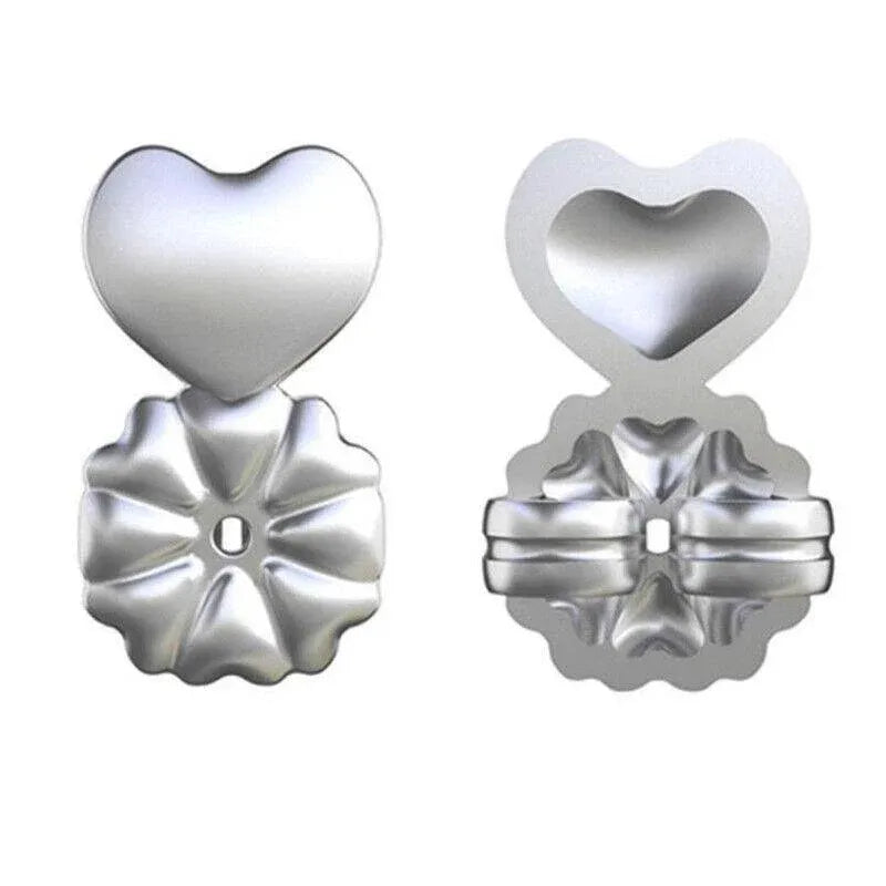 Hypoallergenic Fits Earrings Ear Support Lifts Magic Bax Backs Studs Auxiliary - Silver