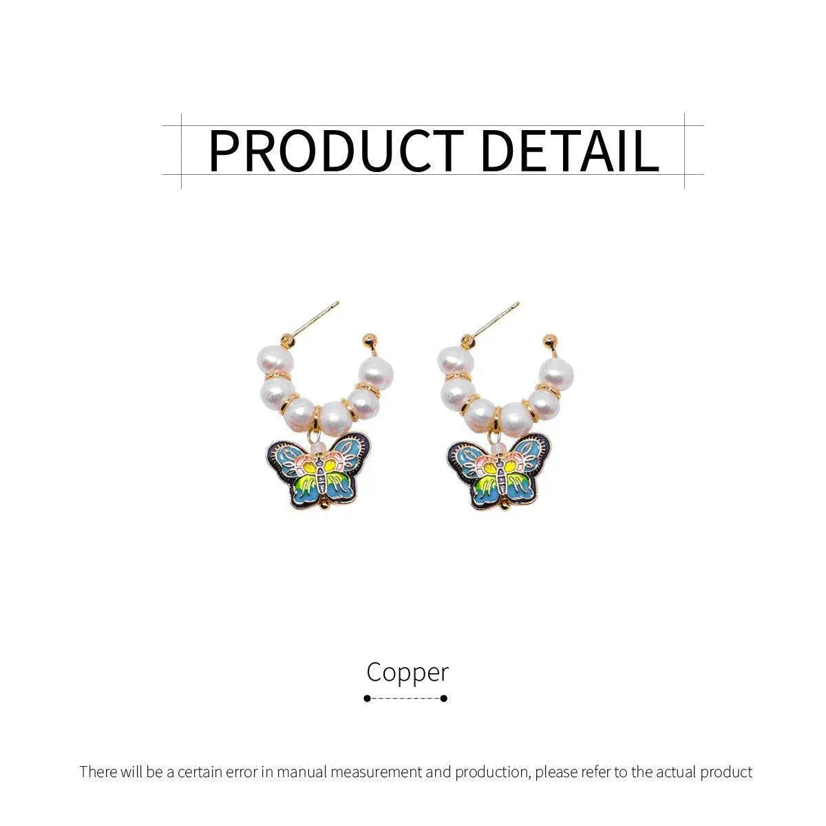 Chinese Butterfly Earrings Retro Jewelry Fashion Vintage Style Earrings