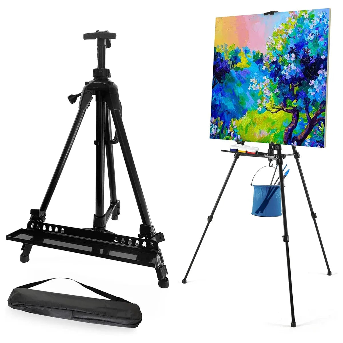 Art Painting Display Artist Easel Stand Portable Metal Adjustable Easels Triangle