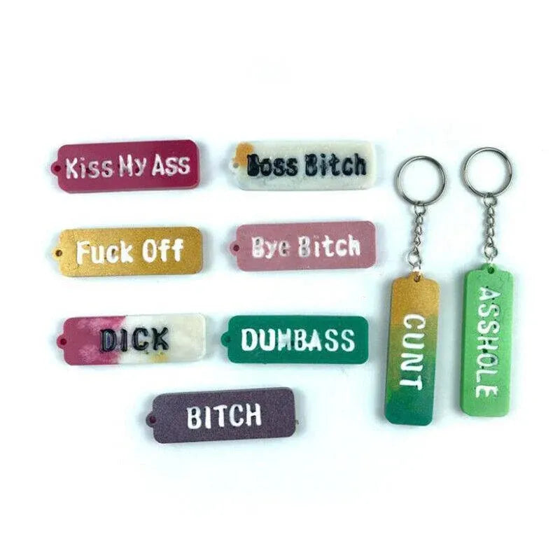 Letters Keychain Resin Epoxy Casting Mold Earring Pendant Craft Mould Silicone