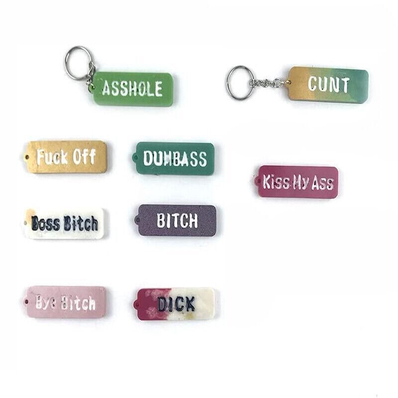 Letters Keychain Resin Epoxy Casting Mold Earring Pendant Craft Mould Silicone