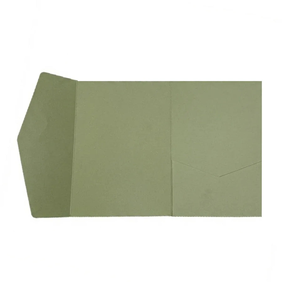 20PCS 3D Tri-Fold Holiday Wedding Invitation Envelope Greeting Cards Aesthetic - Green