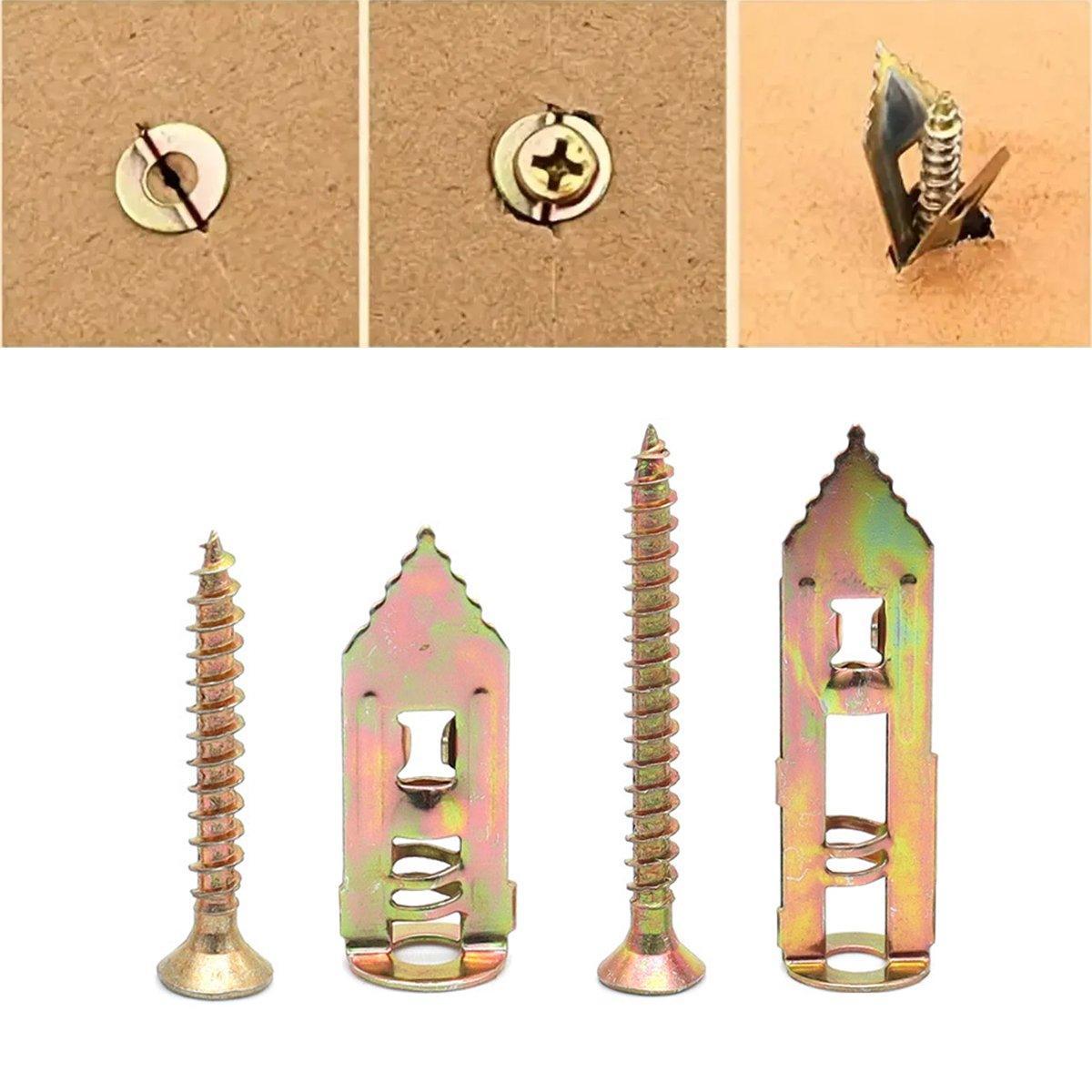 100PCS Self-Drilling Anchors Screws Percussion Expansion Kit -12x30mm/12x40mm - 12x40mm