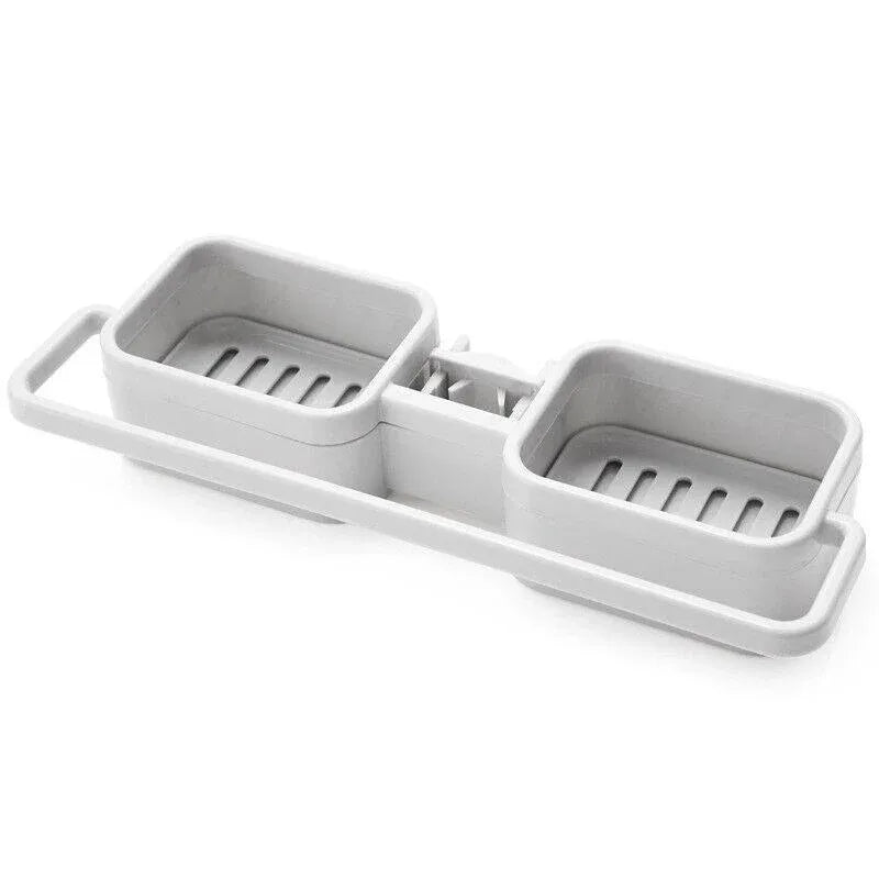 Kitchen Faucet Holder Soap Sponges Caddy Organizer Storage Rack Sink Basket
