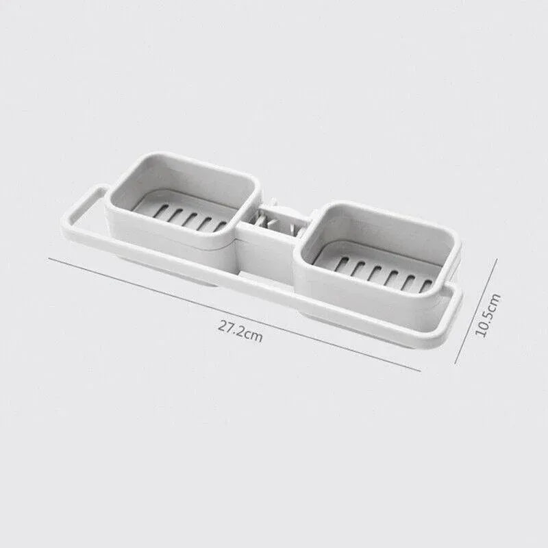 Kitchen Faucet Holder Soap Sponges Caddy Organizer Storage Rack Sink Basket