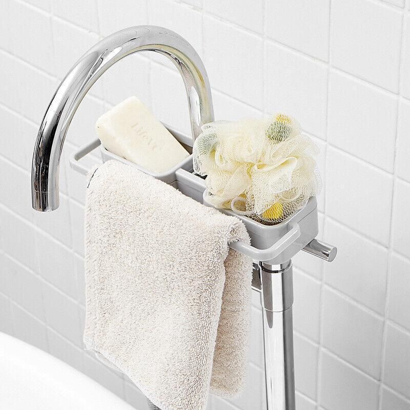 Kitchen Faucet Holder Soap Sponges Caddy Organizer Storage Rack Sink Basket
