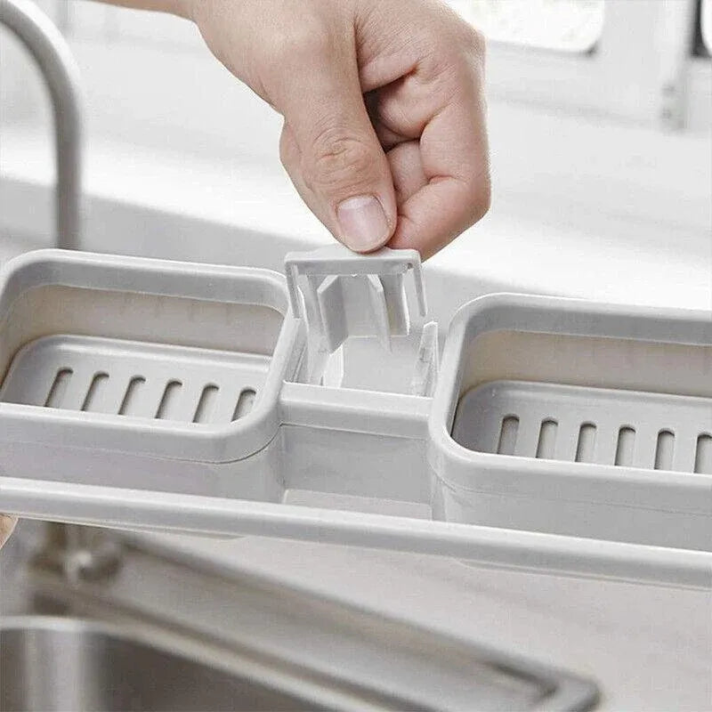 Kitchen Faucet Holder Soap Sponges Caddy Organizer Storage Rack Sink Basket