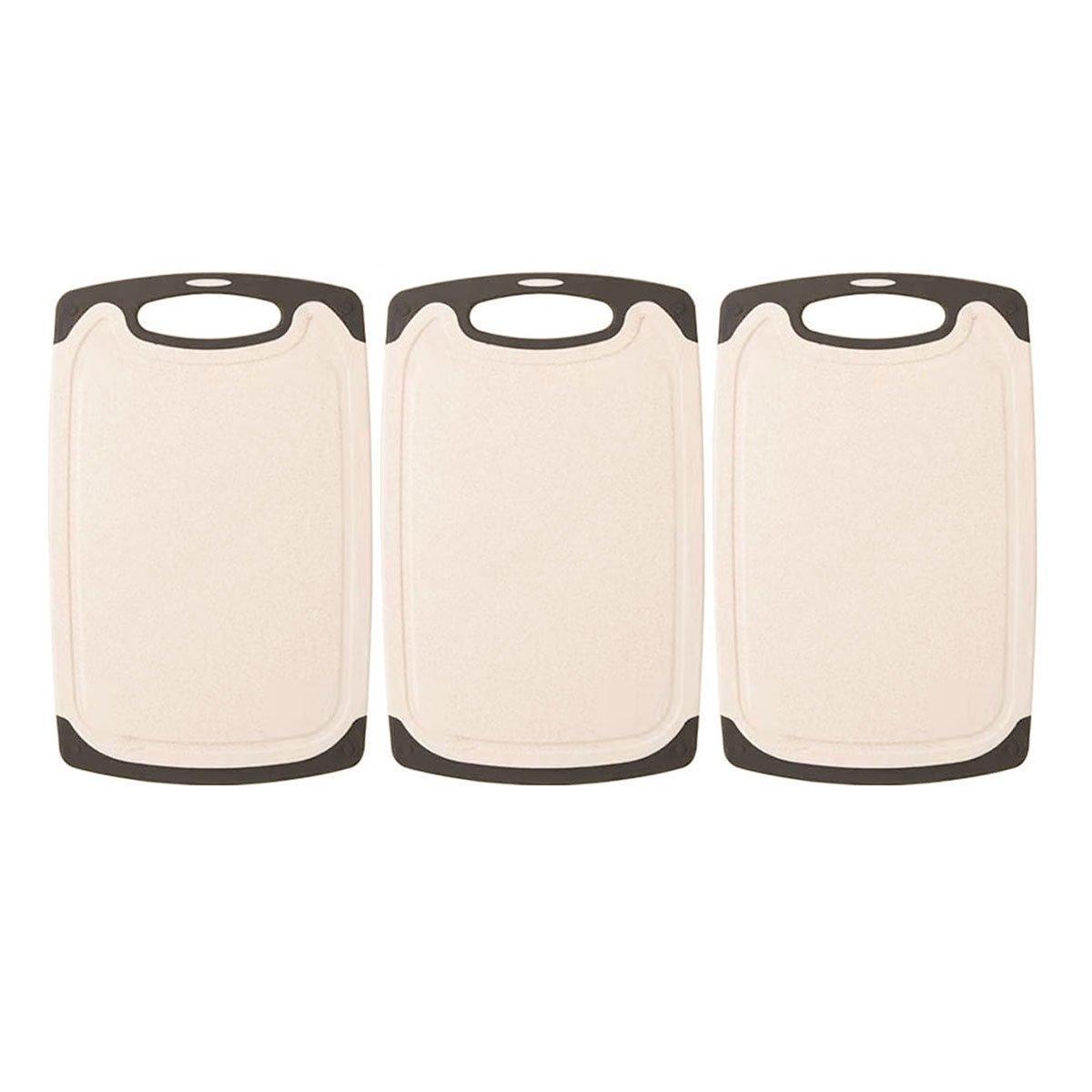 3PCS Wheat Straw Cutting Board Kitchen Chopping Board for Vegetables Meat Fruit