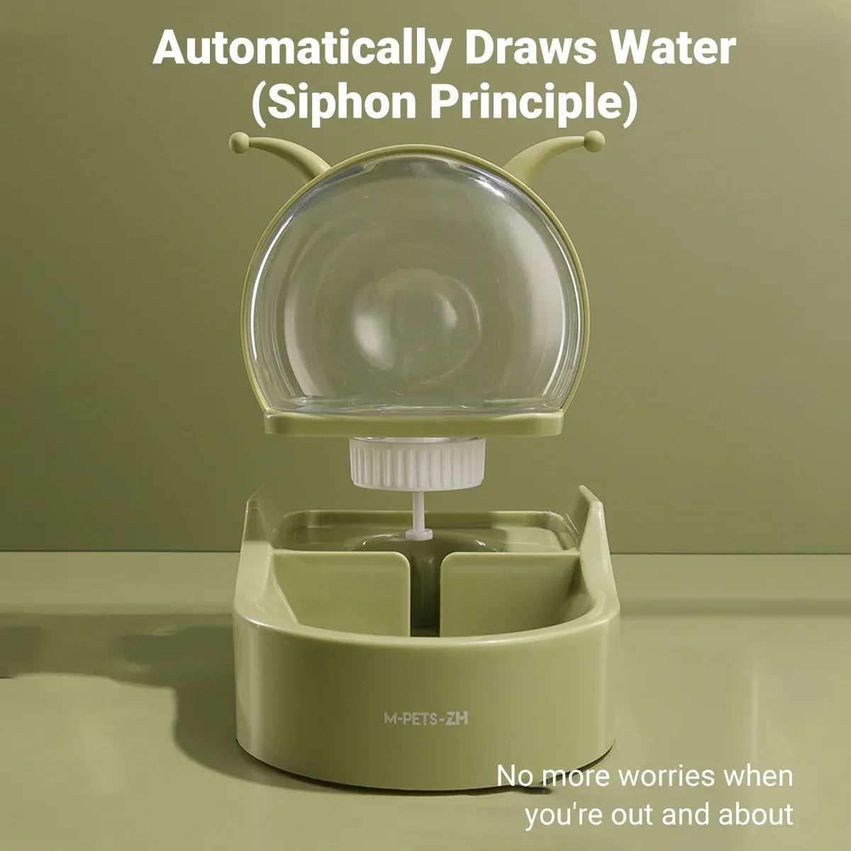 2.2L Large Capacity Pet Water Fountain with Food Bowl Auto Circulation Filtered