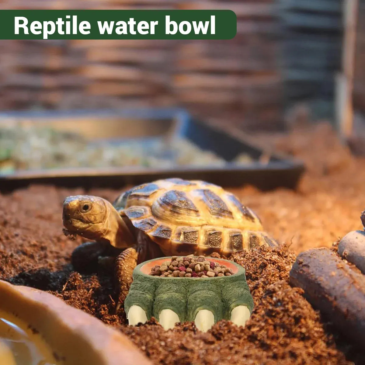Lizard Claw Shaped Pet Food Water Bowl Durable Resin Non Slip