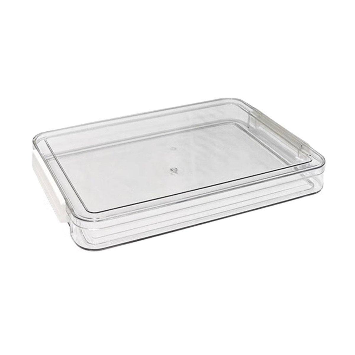 Large Capacity A4 File Storage Box Transparent Plastic Document Organizer Case - Large