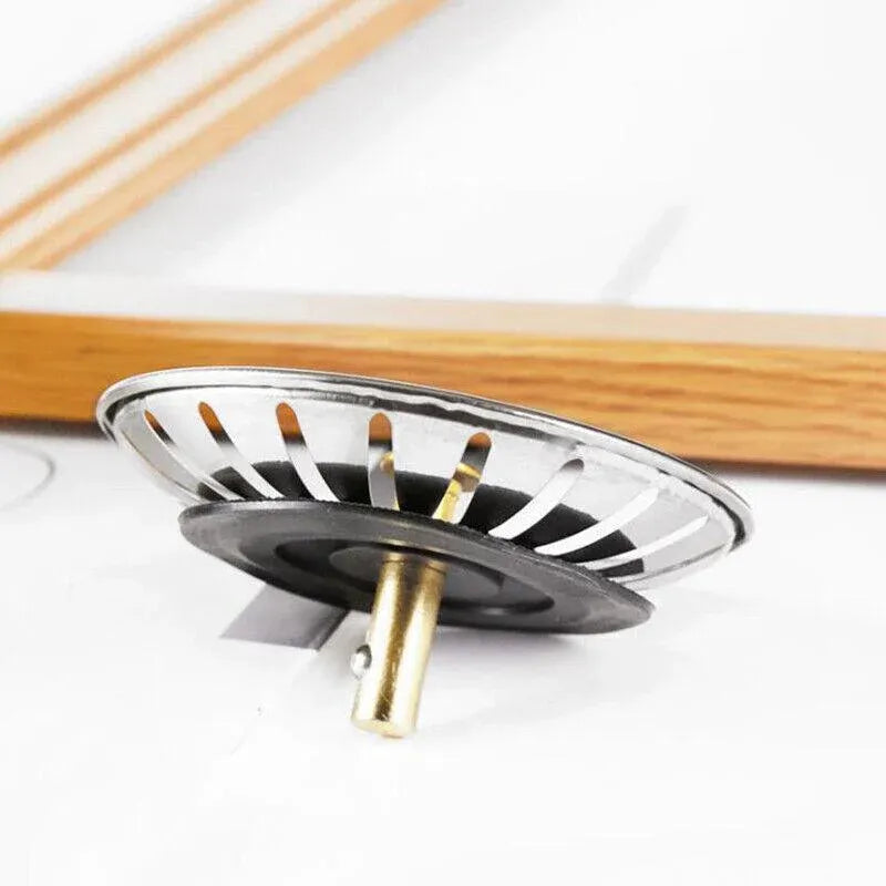 1/2/4X Stainless Steel Kitchen Sink Strainer Drain Stopper - 1PCS