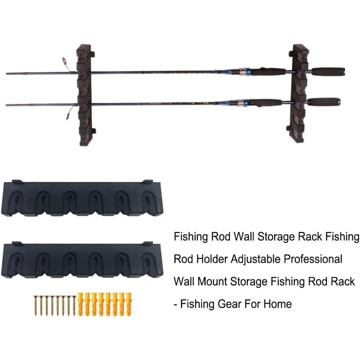 Wall Mounted Fishing Rod Holder Display Rack Sturdy Fishing Rod Storage Stand