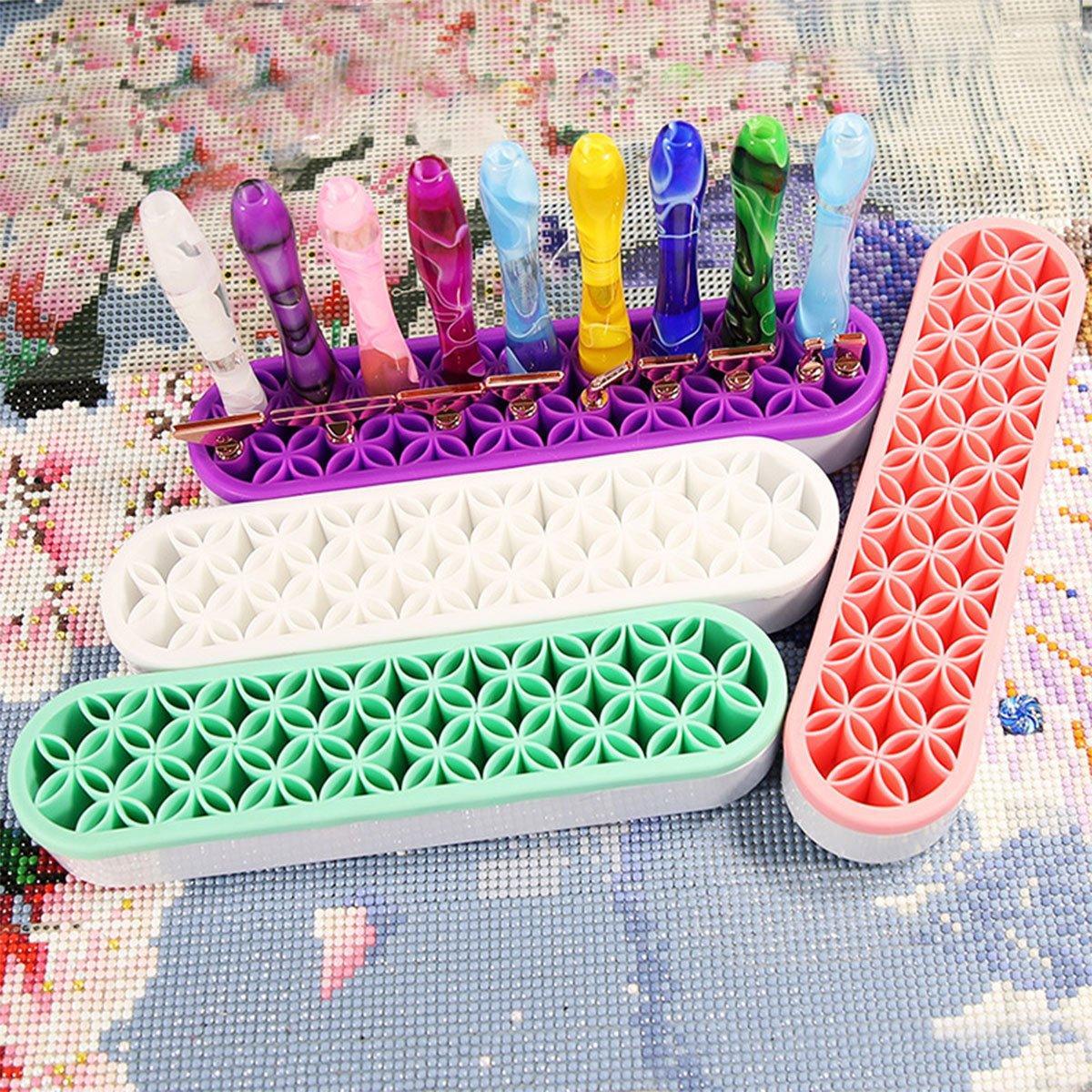 Silicone Makeup Organizer Cosmetic Storage Box Lipstick Brush Holder Desktop Box - Purple