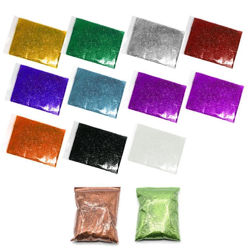50G Fine Glitter Dust Powder Holographic Iridescent Metallic Body Nail Art Craft - Black