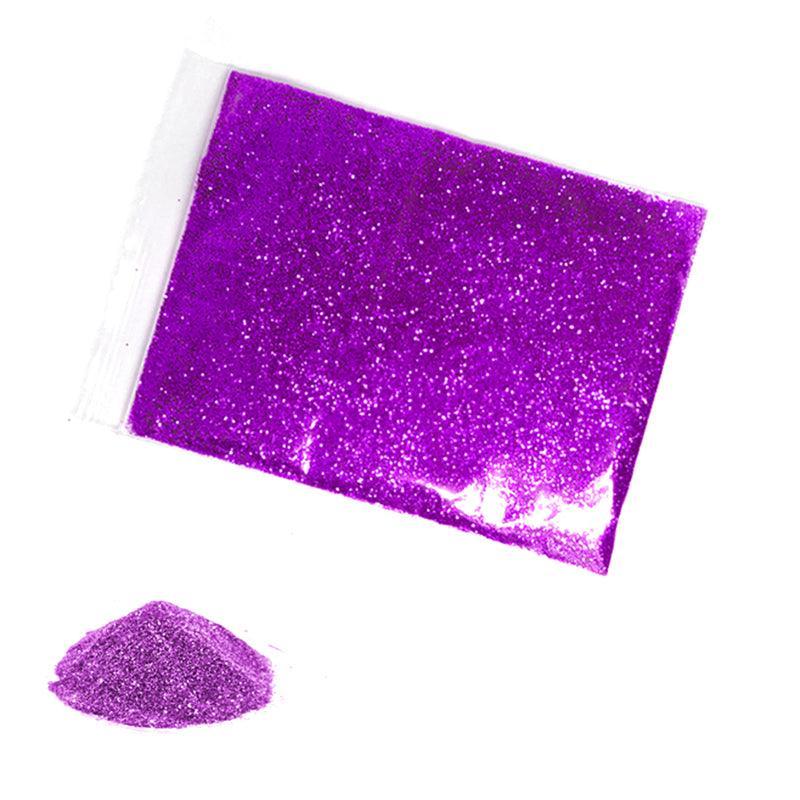 50G Fine Glitter Dust Powder Holographic Iridescent Metallic Body Nail Art Craft - Light Purple