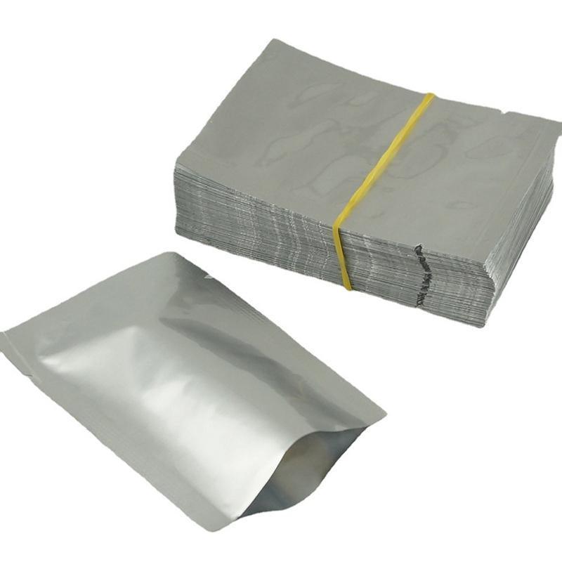Silver Open Top Aluminum Foil Packaging Bags Heat Seal Vacuum Food Pouches - 30X40CM