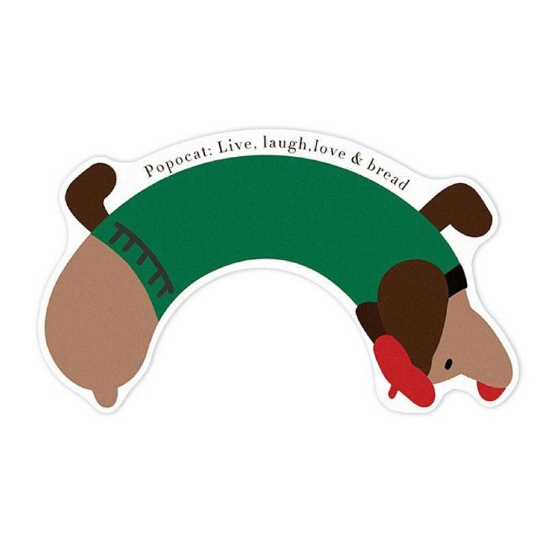 Dachshund U Shaped Floor Mats Non Slip Dirt Resistant Foot Mats for Toilet Home - Green