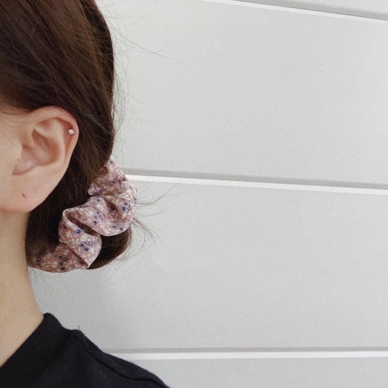 Fresh Hair Accessories Printed Hair Band Hair Rope Hair Ring Elastic Headband - Black +Green