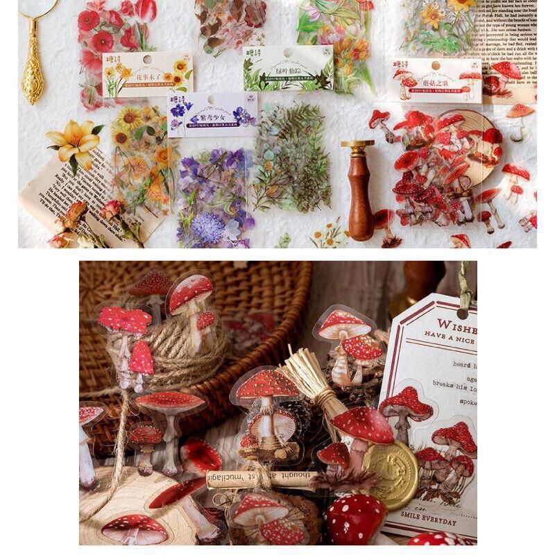 Scrapbooking Flower Stickers Pet Transparent Sticker - A