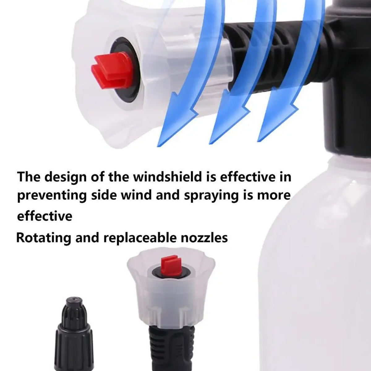 2L Car Wash Foam Sprayer Hand Held Pump Wash Spray Bottle Snow Foam Detailing - White