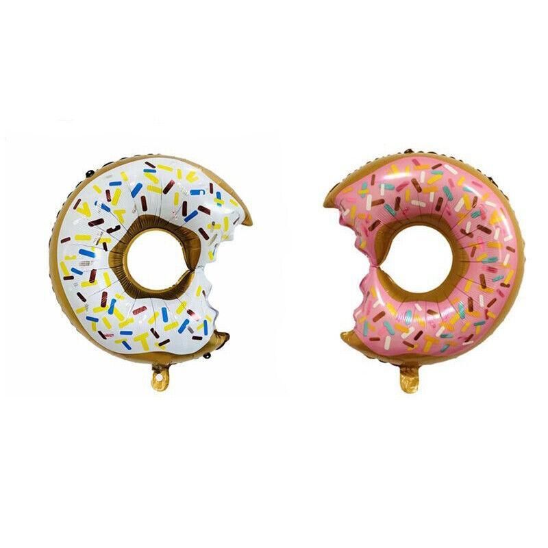 Donut Foil Balloon Party Decoration with Bite 50x73cm Helium Sweet Icing Colours - D