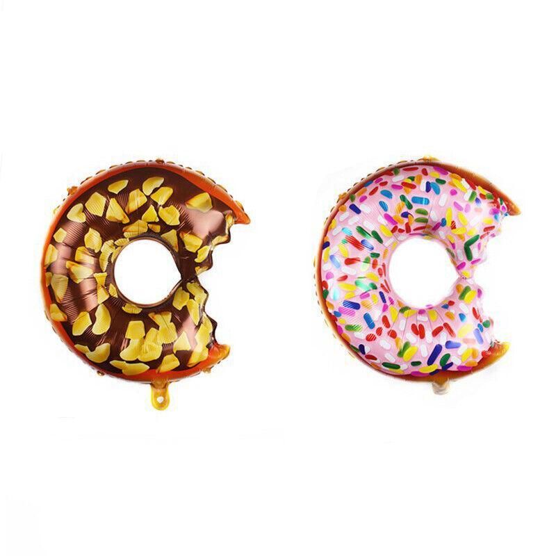 Donut Foil Balloon Party Decoration with Bite 50x73cm Helium Sweet Icing Colours - D