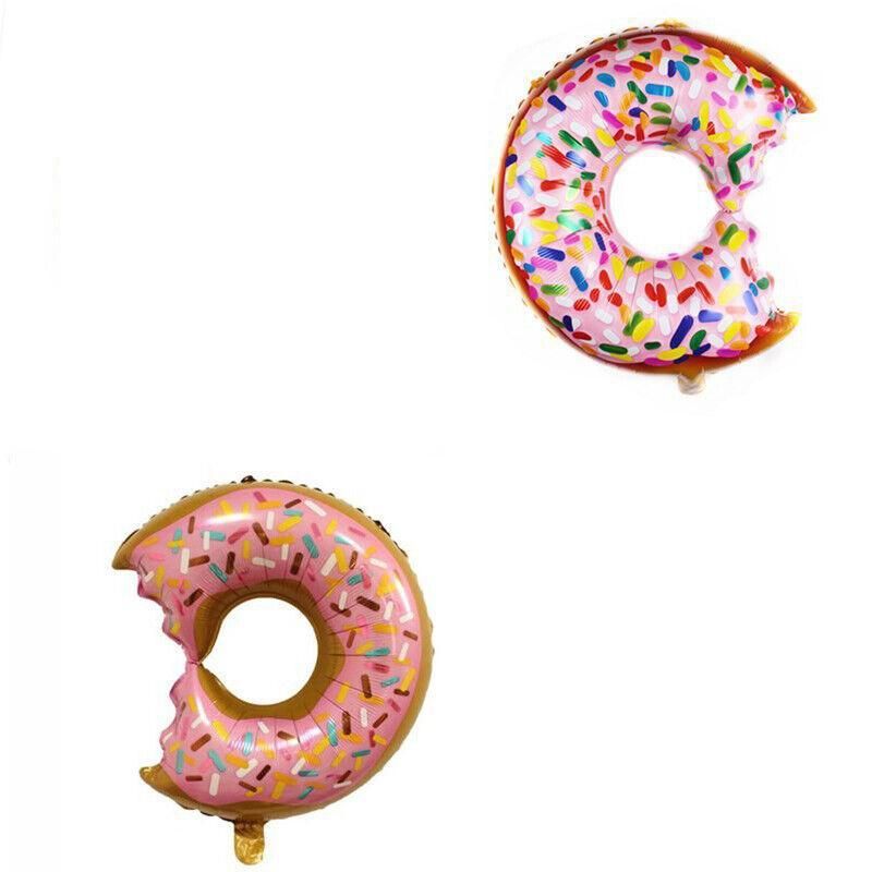Donut Foil Balloon Party Decoration with Bite 50x73cm Helium Sweet Icing Colours - D