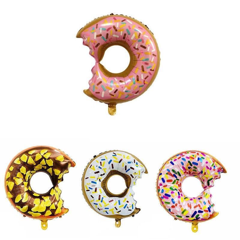 Donut Foil Balloon Party Decoration with Bite 50x73cm Helium Sweet Icing Colours - D