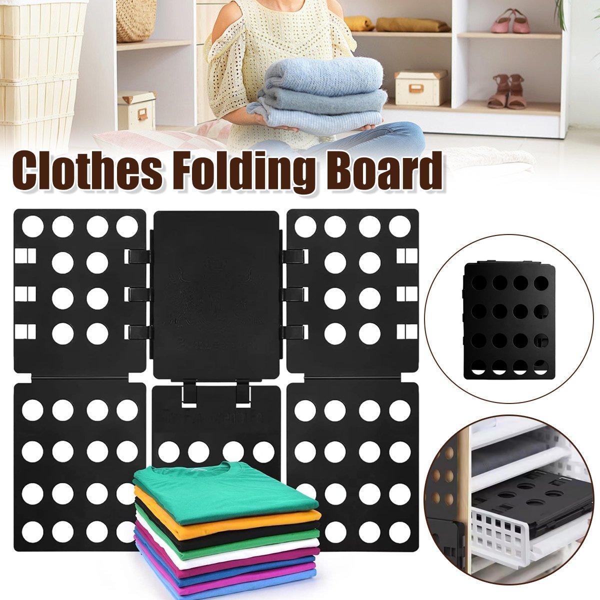 Folding Clothes Board Laundry Organizer Shirt Pants Tidy Storage Tool Easy Use