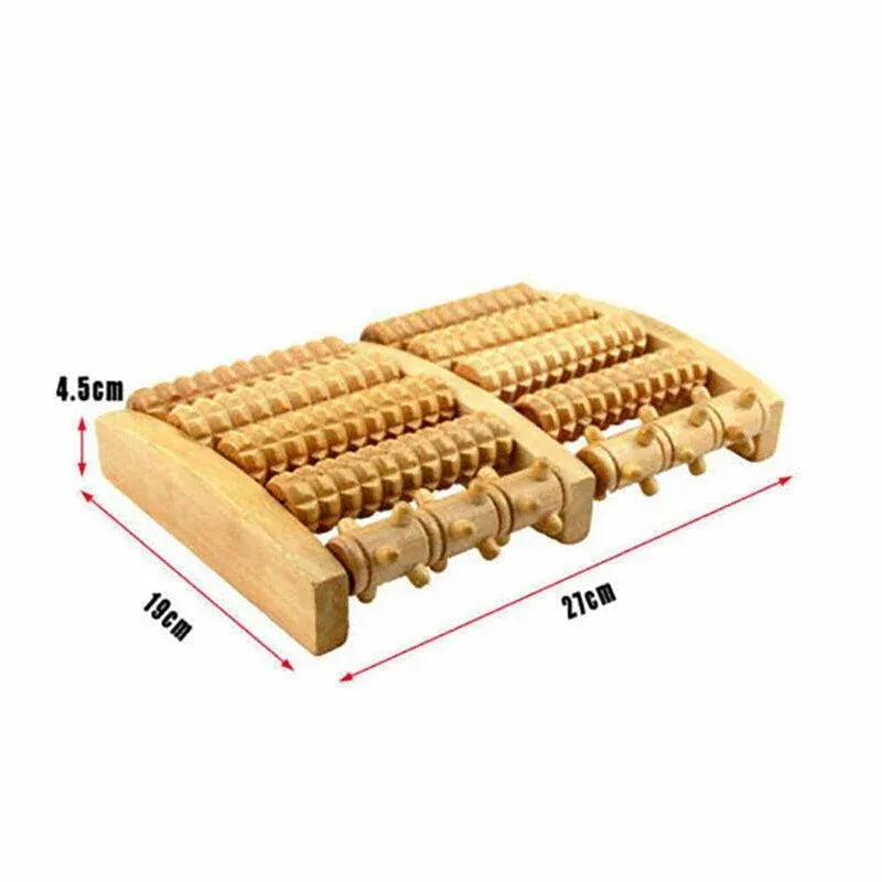 Large Wooden Foot Roller Relaxation Tool for Home or Office Use
