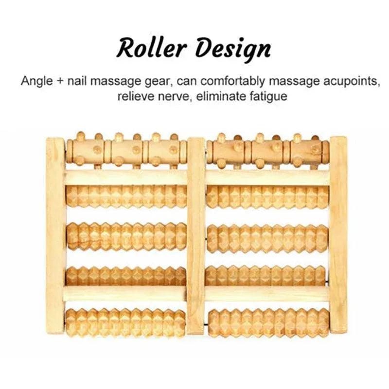 Large Wooden Foot Roller Relaxation Tool for Home or Office Use
