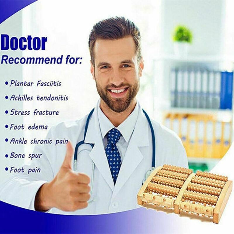 Large Wooden Foot Roller Relaxation Tool for Home or Office Use
