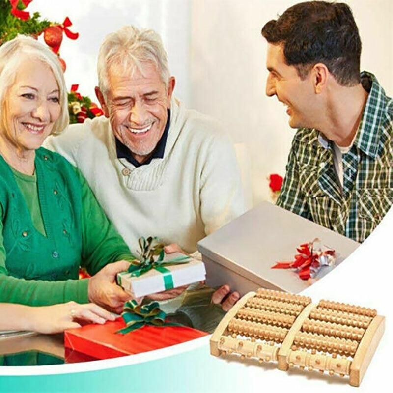 Large Wooden Foot Roller Relaxation Tool for Home or Office Use