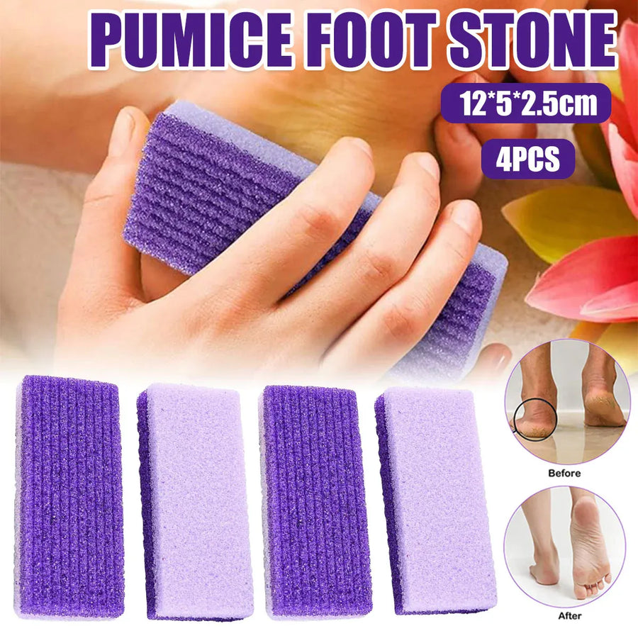 4X Pumice Foot Stone File Exfoliate Rasp Dead Skin Scrub Pedicure Remove Sands