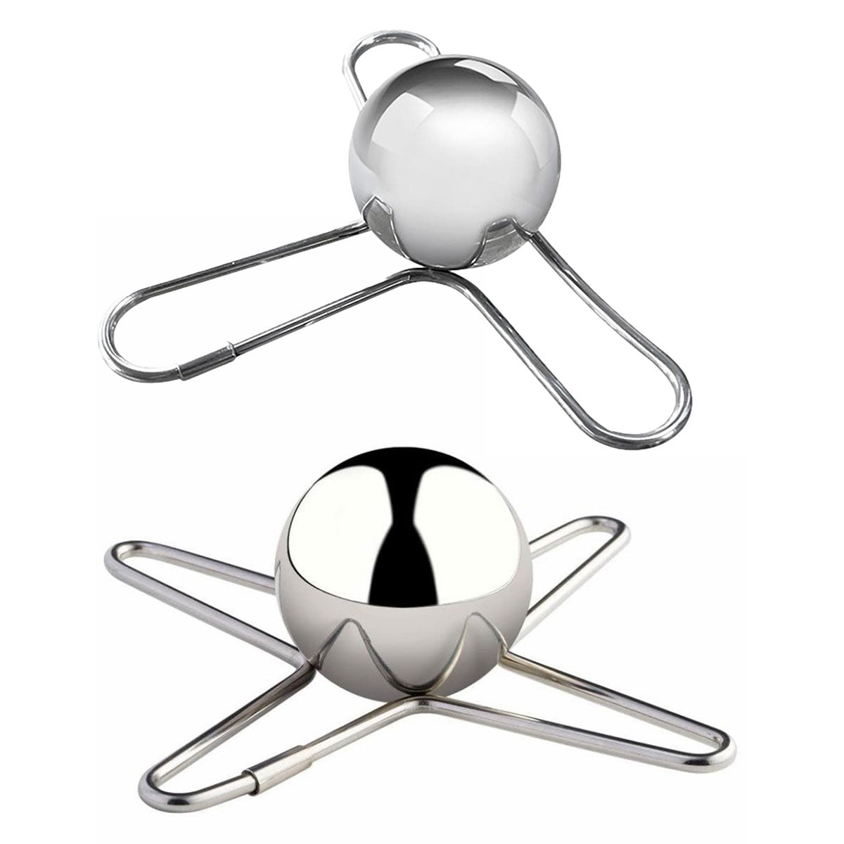 3/4 Forks Stainless Steel Ice Balls Reusable Spherical Whisky Chilling Stones - 4 Forks