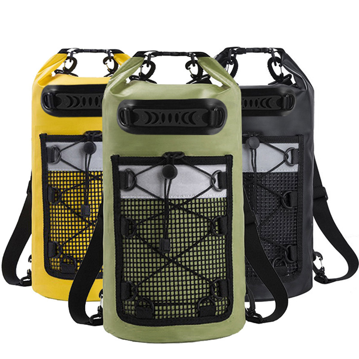 Outdoor Waterproof Dry Bag Roll Top Sack Rafting Swimming Hiking Travel Gear - Green - 30L