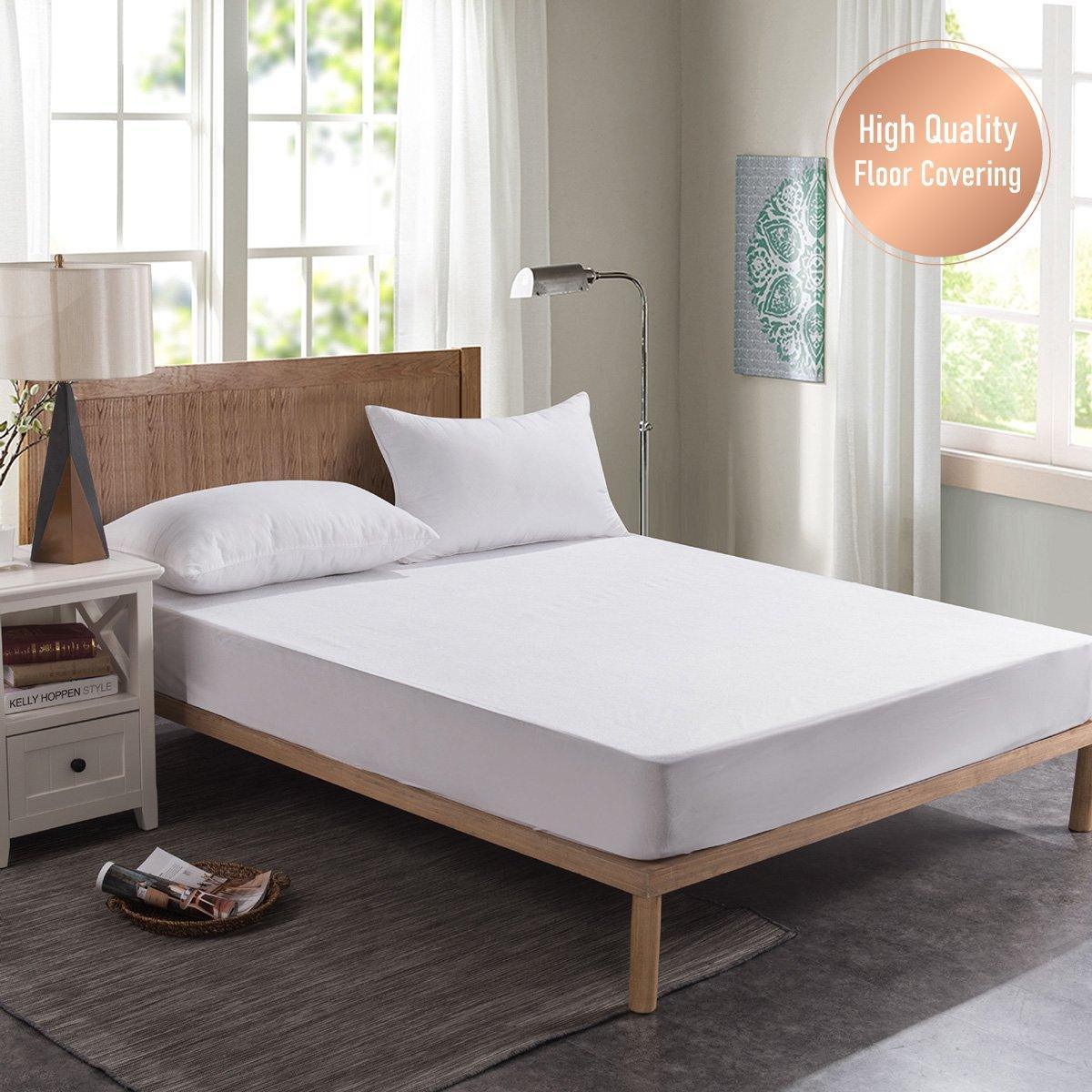 Single 96x200cm Hotel Bedding White Cotton Satin Bedspread - Cotton single jet satin-80x80s