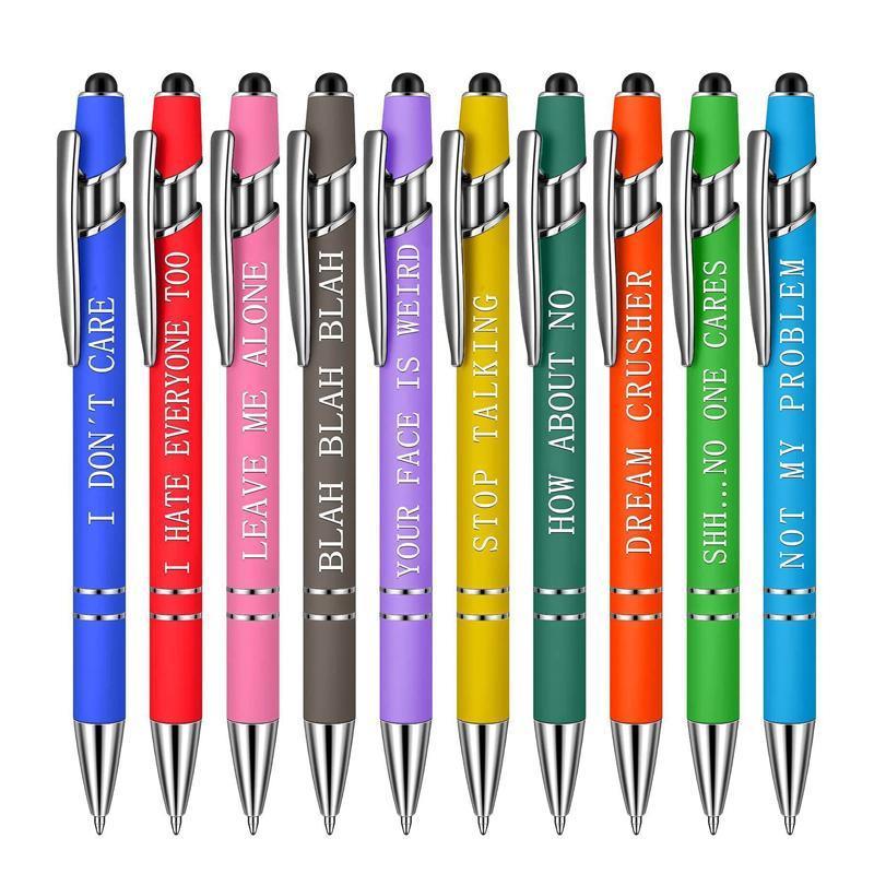 Funny Pens Swear Word Pen Set Black Ink Writing Pen Funny Office Diary Gift - Set B