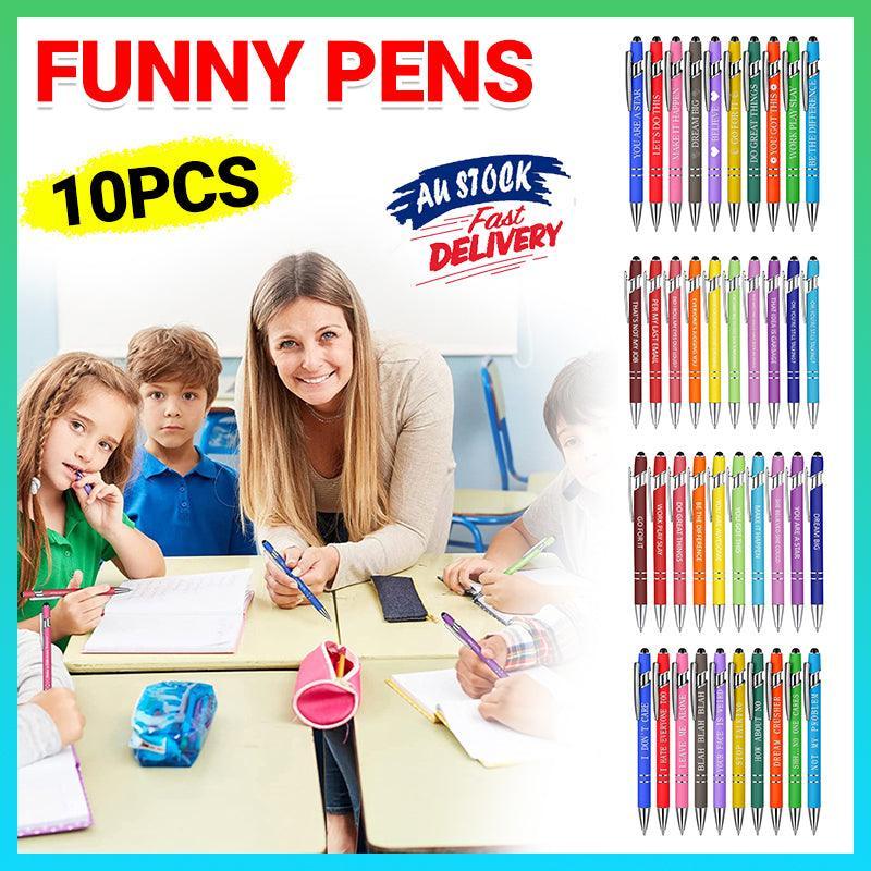 Funny Pens Swear Word Pen Set Black Ink Writing Pen Funny Office Diary Gift - Set C