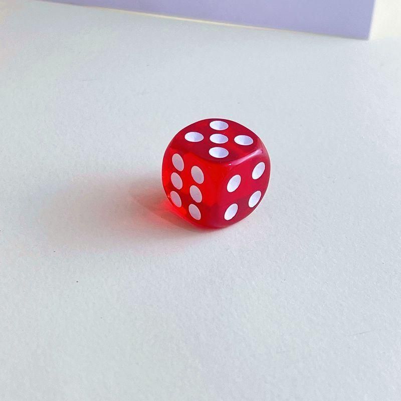12-48PCS 6 Sided Games Dice Transparent Coloured Game Play Toy Bulk Board Game - 12PCS