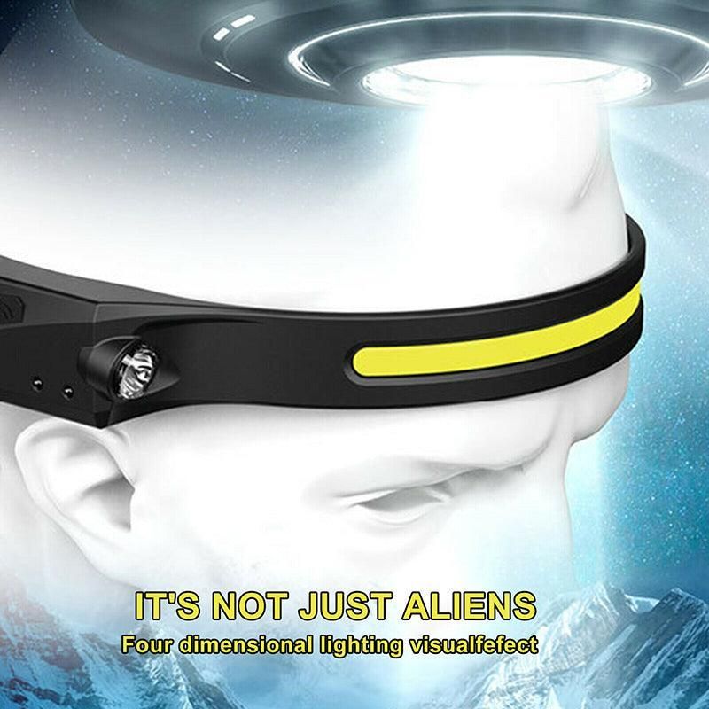 Cob Led Motion Sensor Head Torch Headlight Usb Headlamp Waterproof Rechargeable