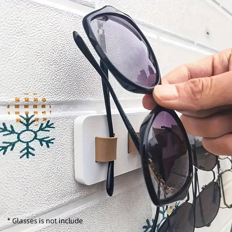 Wall Mount Glasses Storage Rack for Sunglasses Organizer Home Display Rack - Black