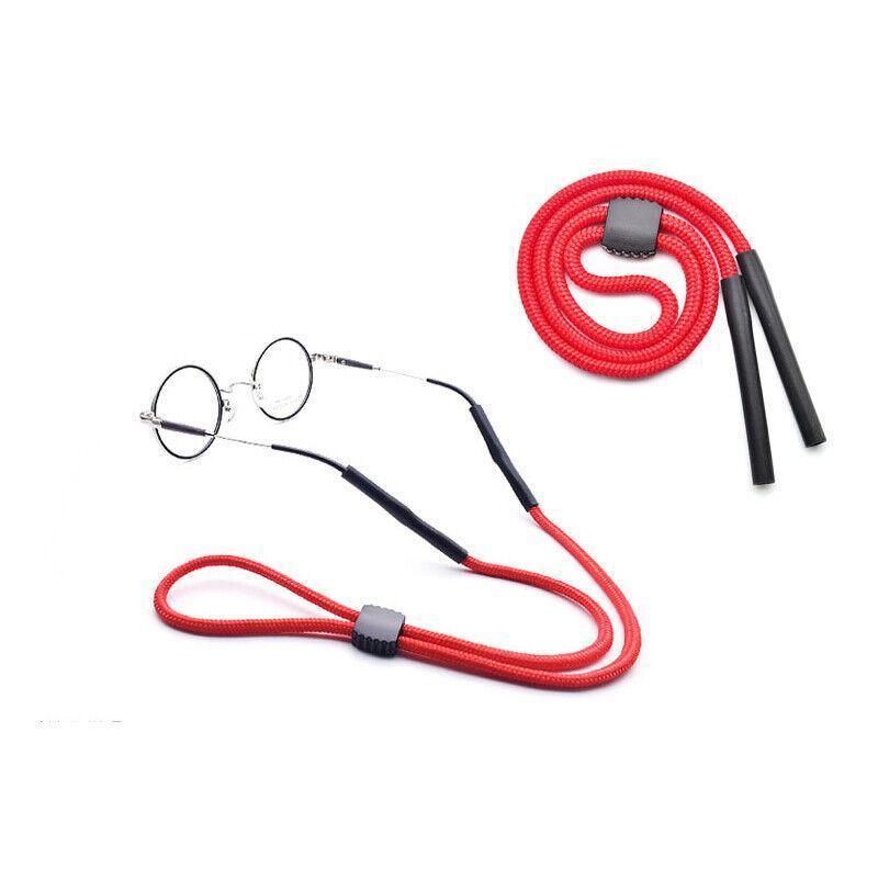 Glasses Lanyard Sports Comfortable Nylon Adjustable Spectacles Neck Strap Cord - Black